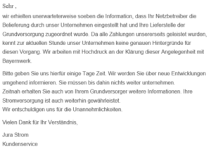 Jurastrom Kündigung 2