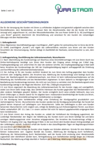 jura strom AGB