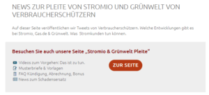 Stromio insolvent Grünwelt gas.de
