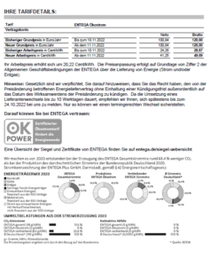 entega Preiserhöhung: 49 Cent/kWh ab 11.11.2022 – verbraucherhilfe