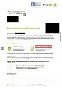Voxenergie Vertrag