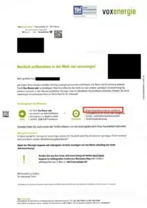 Voxenergie Vertrag