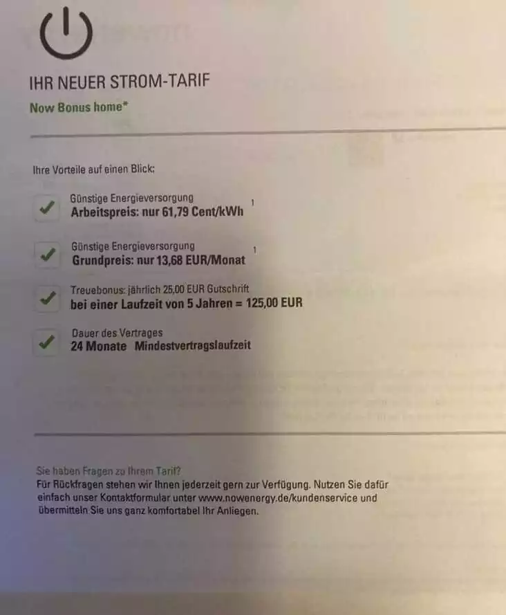 nowenergy Ihr neuer Stromtarif