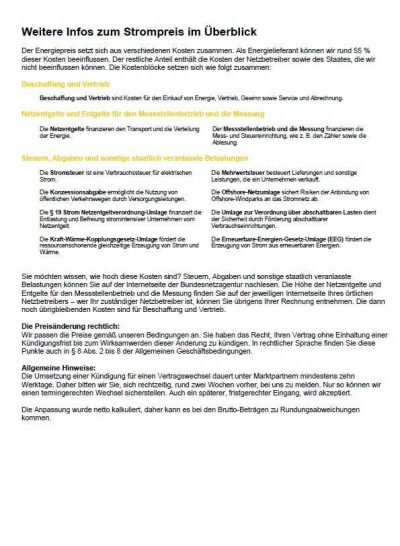 EWE Preiserhöhung Strom 2