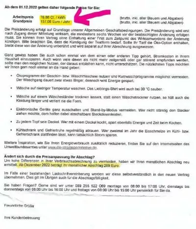 Maxximo mivolta Preiserhöhung Strom 2022