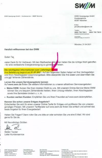 Stadtwerke München Preiserhöhung trotz Preisgarantie Vertragsbestätigung