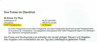 Stadtwerke München Preiserhöhung trotz Preisgarantie
