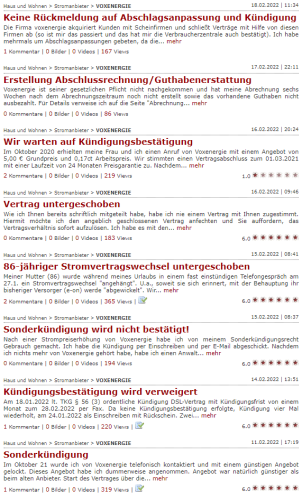 Voxenergie erfahrungen Beschwerden 2