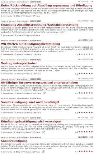 Voxenergie erfahrungen Beschwerden 2