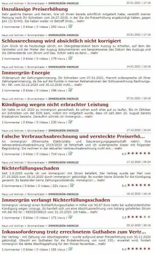 immergrün abrechnung stromrechnung guthaben