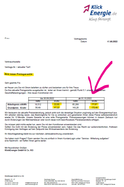 KlickEnergie: So fechten Sie die Preiserhöhung an!