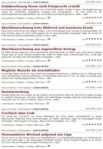 lekker energie widerrufen