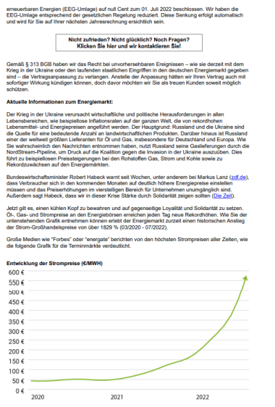 prioenergie Preiserhöhung kündigen